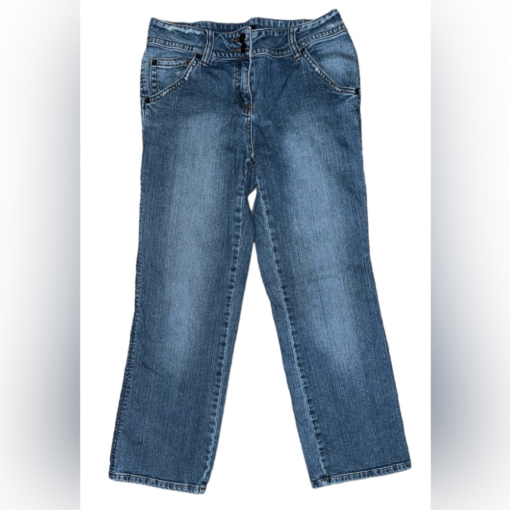 INC International Concepts Women's Size 4 Blue Boot Leg Stretch Jeans